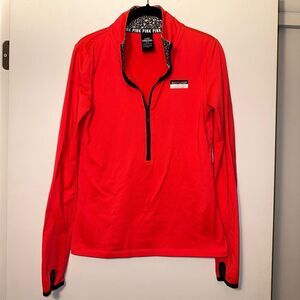 VS PINK Women’s Ultimate Athletic Quarter Zip Bright Pink Small GUC
